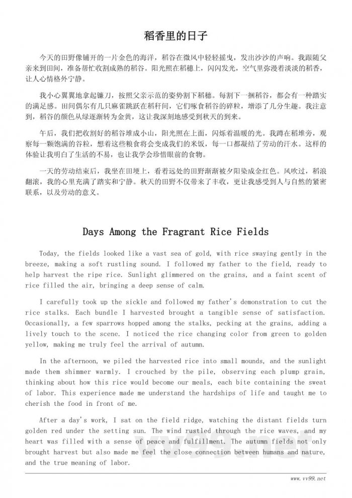 秋天的田野收获记:一位学生的日常观察 秋天的田野收获记:一位学生的日常观察