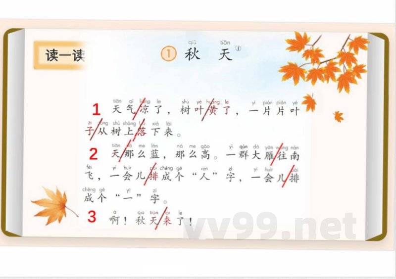 （统编2024版）语文一年级上册第五单元早读 课件