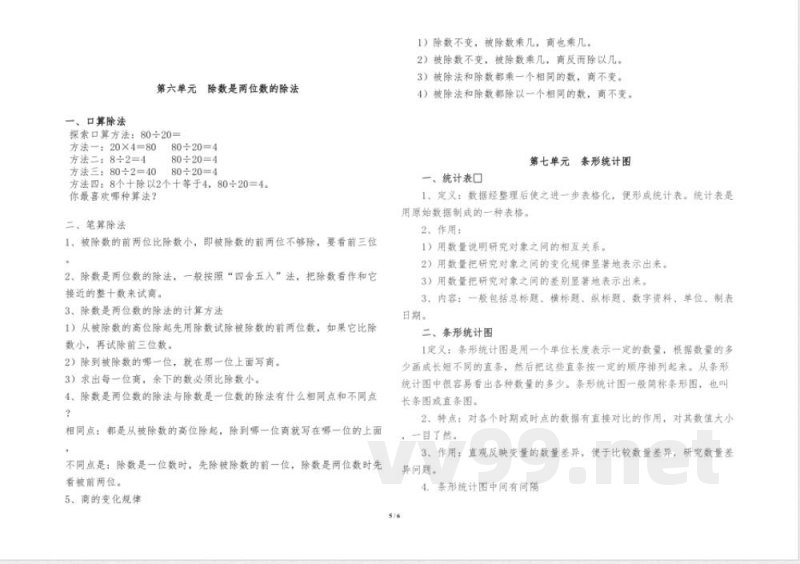 人教版小学四年级数学上册知识点归纳汇总 人教版小学四年级数学上册知识点归纳汇总