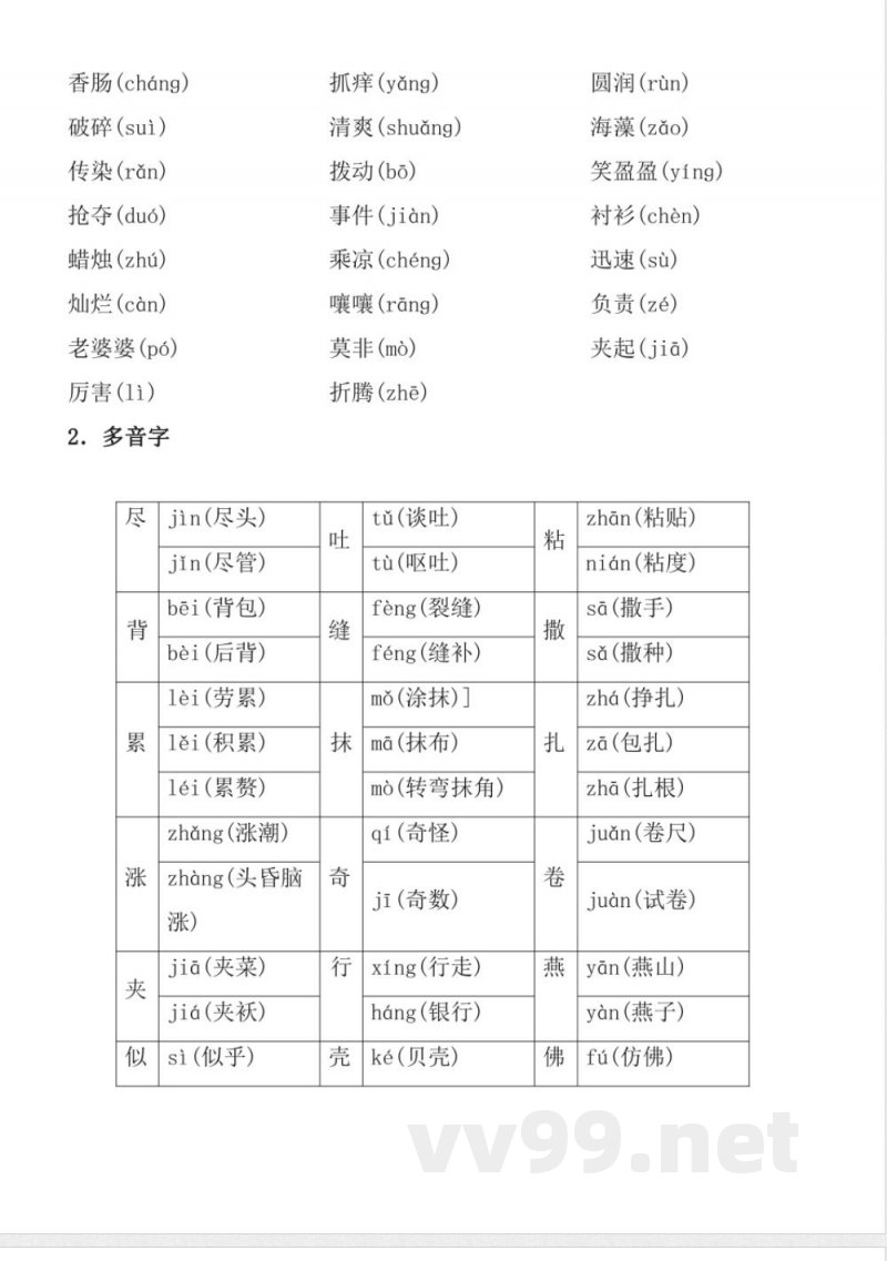 语文寒假预习知识点三年级语文下册 语文寒假预习知识点三年级语文下册