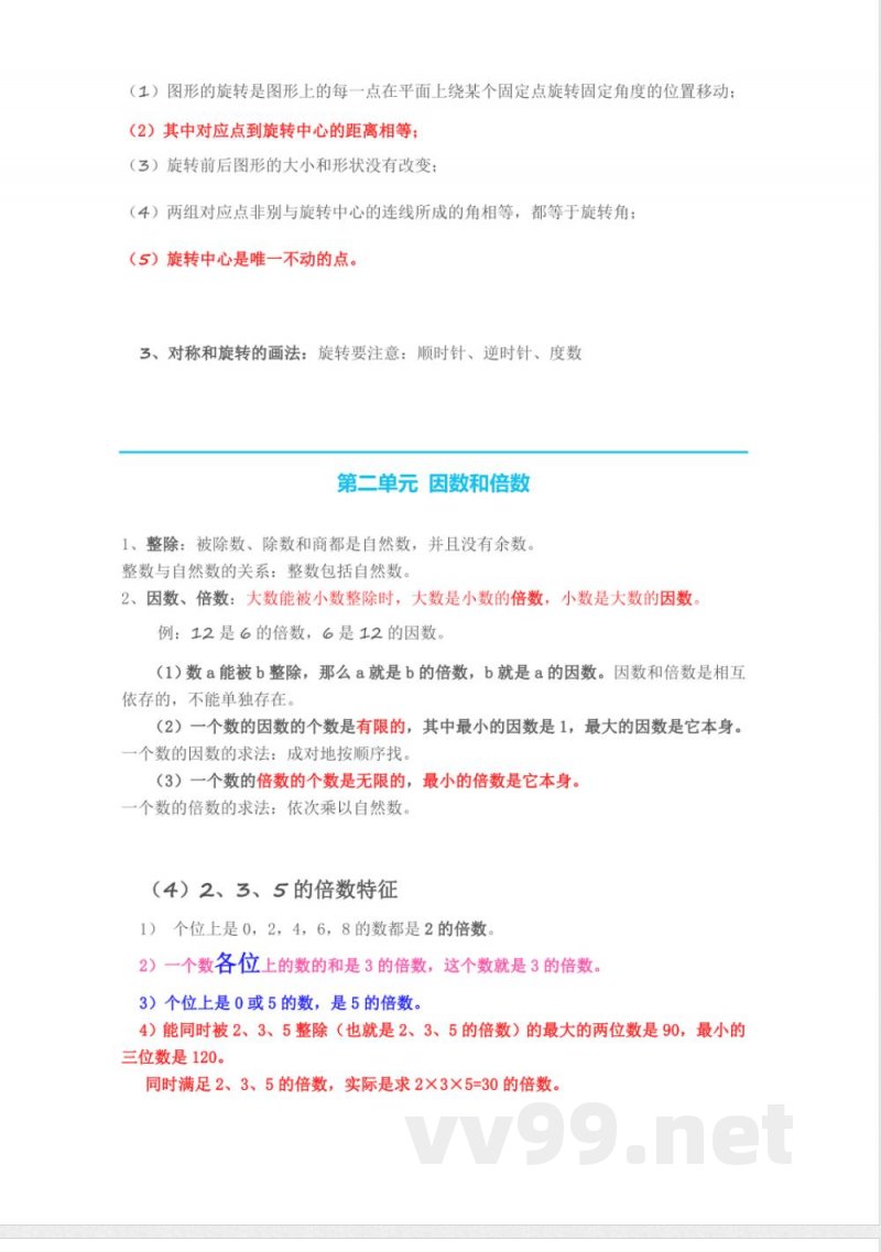 五年级下册数学 人教版五年级下册数学知识点 五年级下册数学 人教版五年级下册数学知识点