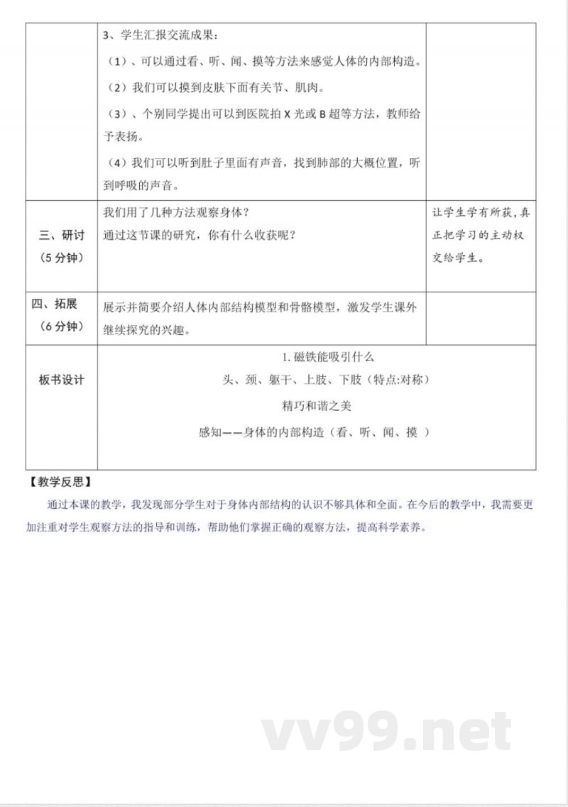 (2025春)教科版二年级科学下册《第二单元 我们自己》教案 (2025春)教科版二年级科学下册《第二单元 我们自己》教案