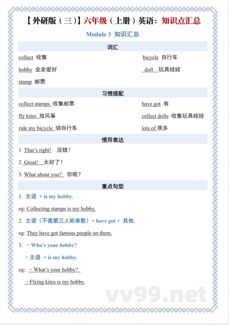 六年级(上)英语知识点《外研版》 六年级(上)英语知识点《外研版》