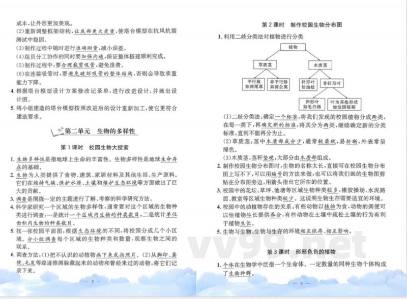 教科版六年级下册科学单元知识梳理 教科版六年级下册科学单元知识梳理