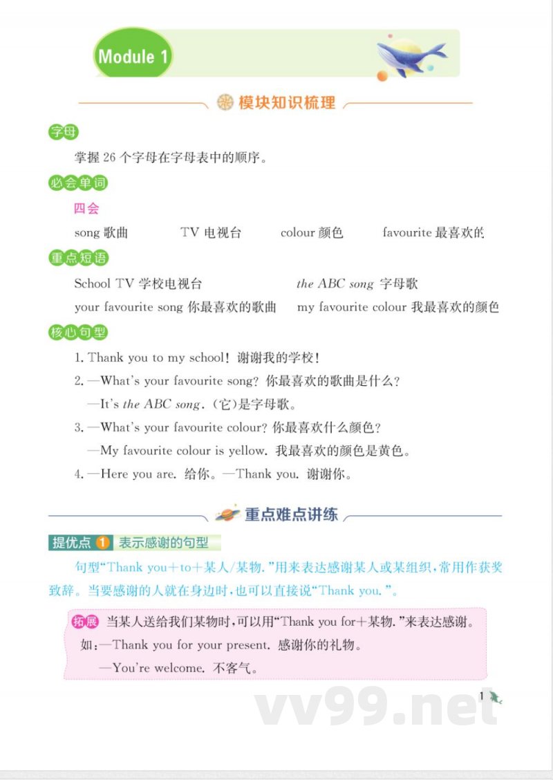 外研版 三年级 下册 单元知识梳理 外研版 三年级 下册 单元知识梳理