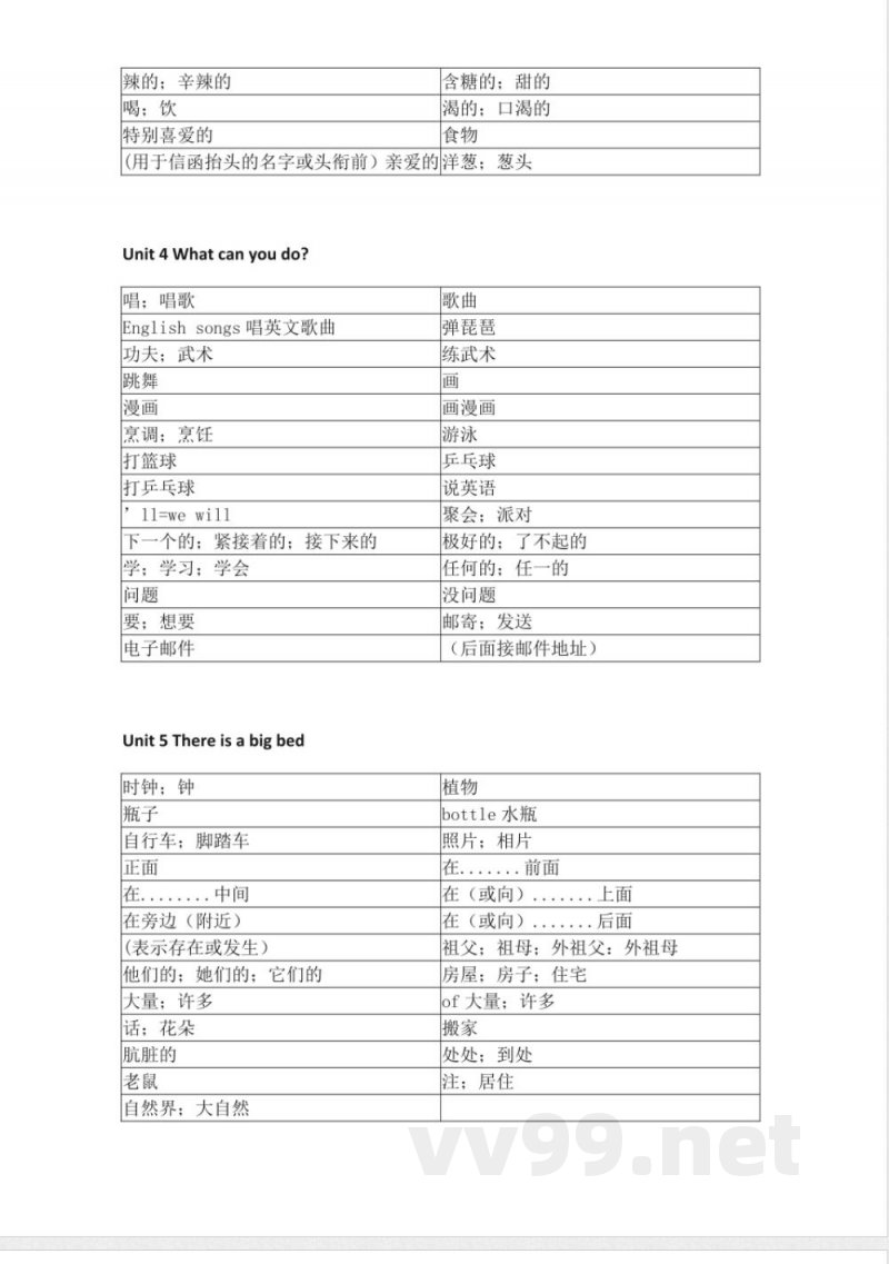 人教PEP版小学英语五年级上册单词默写 人教PEP版小学英语五年级上册单词默写