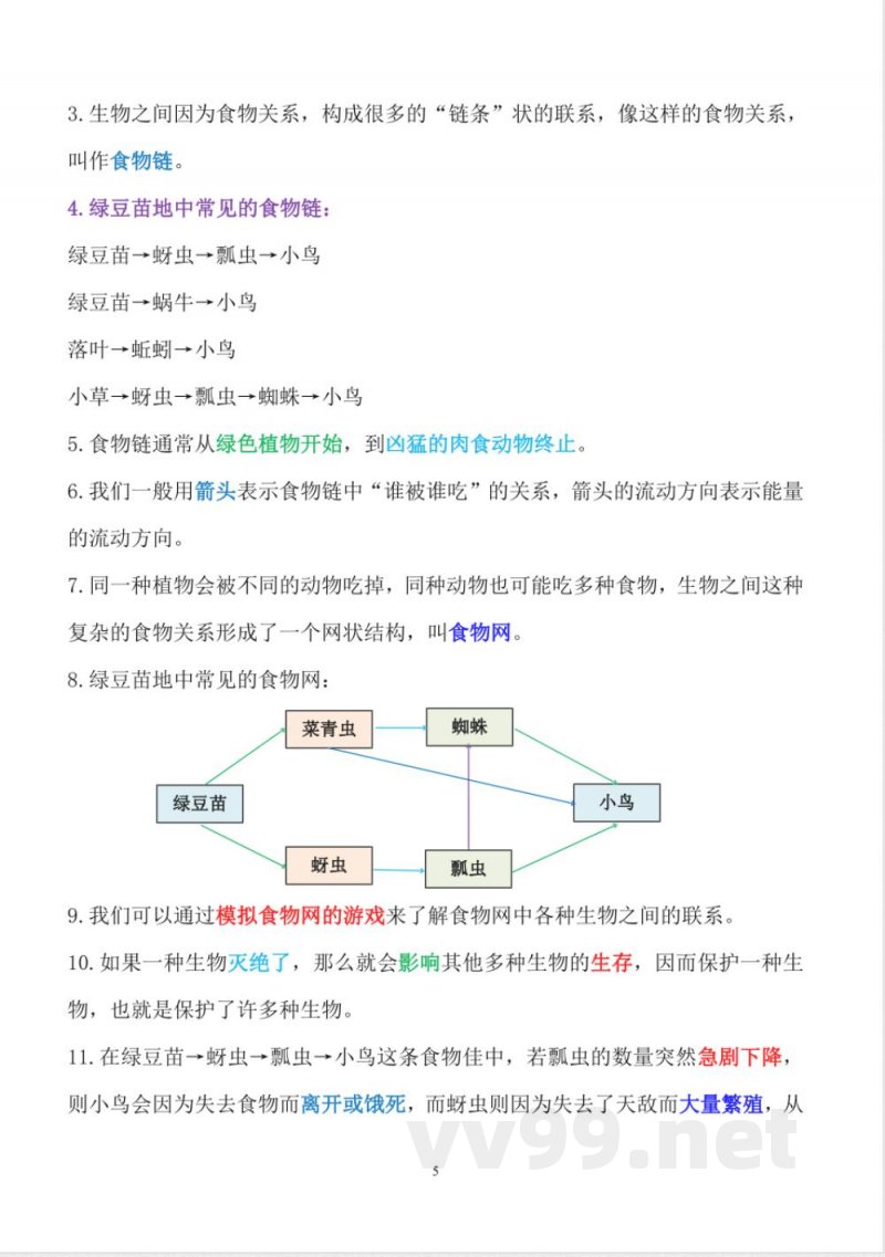 教科版五年级下册科学全册精编知识点