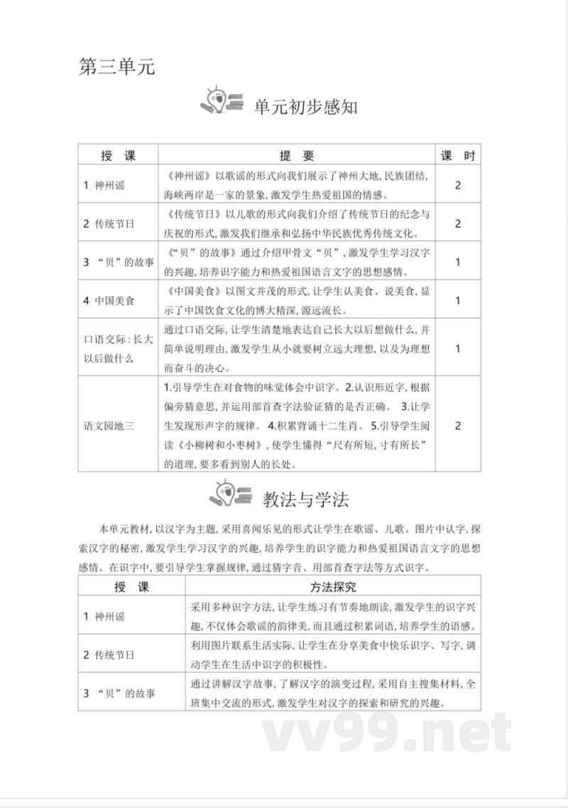 统编版二年级语文下册第3单元教学设计教案 统编版二年级语文下册第3单元教学设计教案