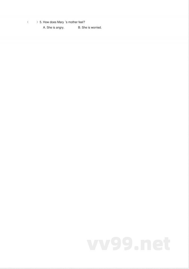 人教PEP小学六年级英语Howdoyoufeel单元检测