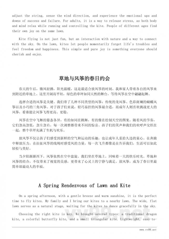 放风筝：草坪上的快乐时光