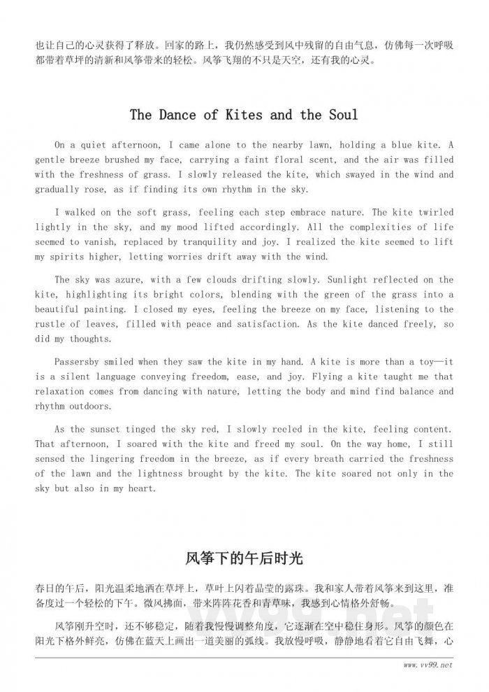 风筝飞翔:草坪上的悠闲下午时光 风筝飞翔:草坪上的悠闲下午时光